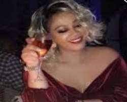 Nadia Buari consuming alcohol